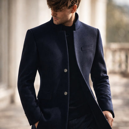 MANSSINO™ | Stand Collar Overcoat