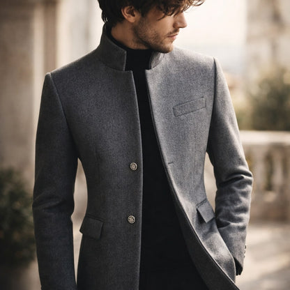 MANSSINO™ | Stand Collar Overcoat