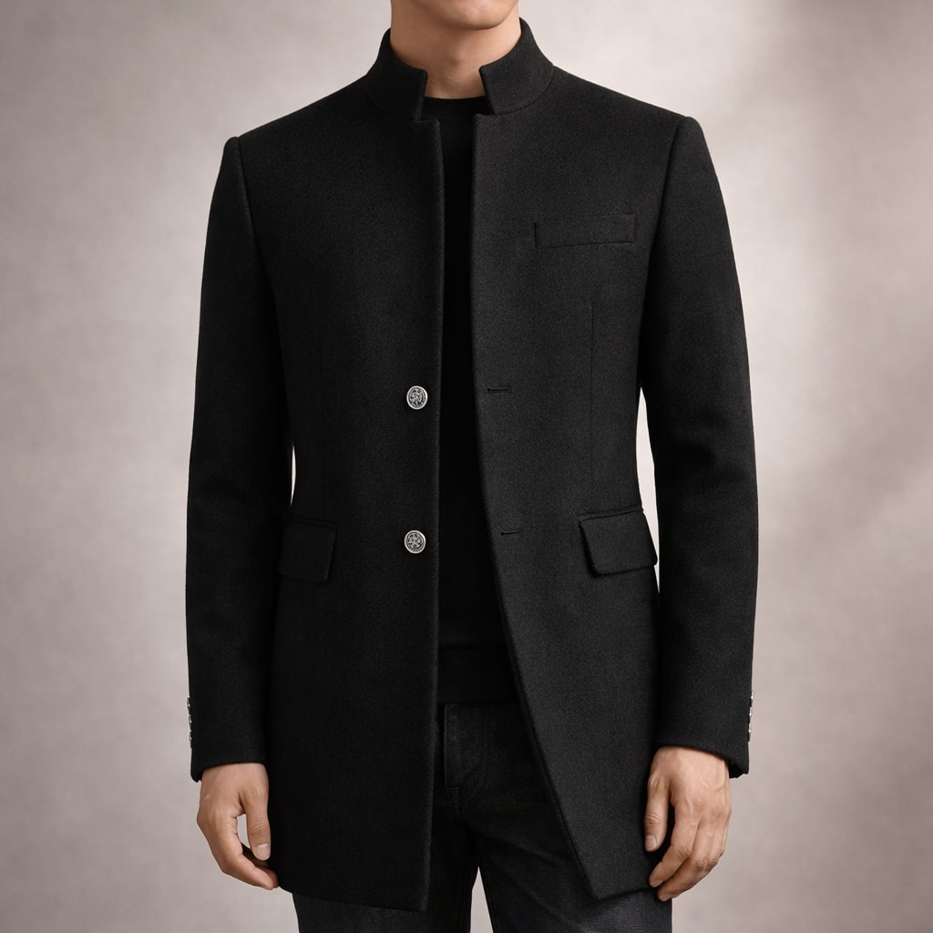 MANSSINO™ | Stand Collar Overcoat