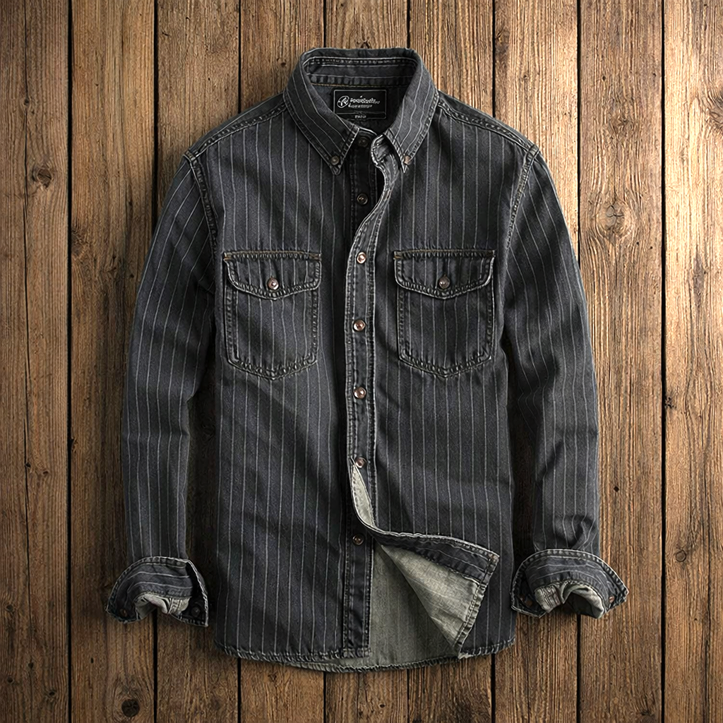 MONVIEL | Long-Sleeve Striped Shirt
