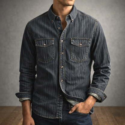 MONVIEL | Long-Sleeve Striped Shirt