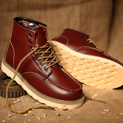 MANSSINO™ | Men's Moc-Toe Lace-Up Boot