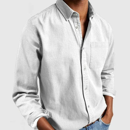 MONVIEL | Button-Up Polo-Collar Shirt