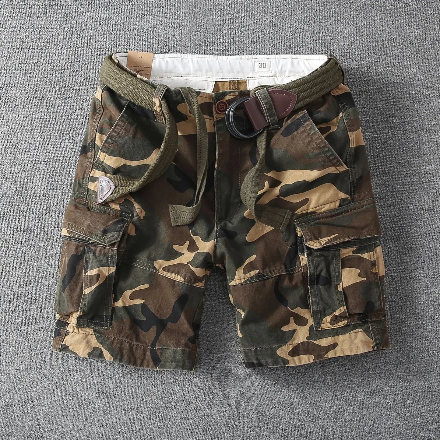 MANSSINO™ | Men's Cotton Cargo Shorts with Belt