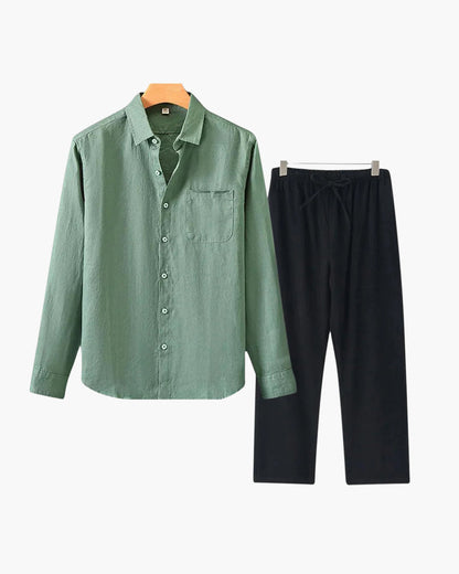 Aidan™ | Ensemble en lin manches longues