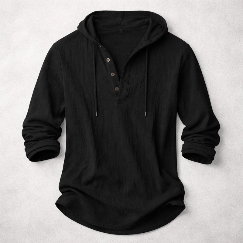 MONVIEL | Linen Hooded Shirt