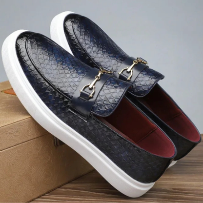 MANSSINO™ | Men's Embossed Buckle Loafer