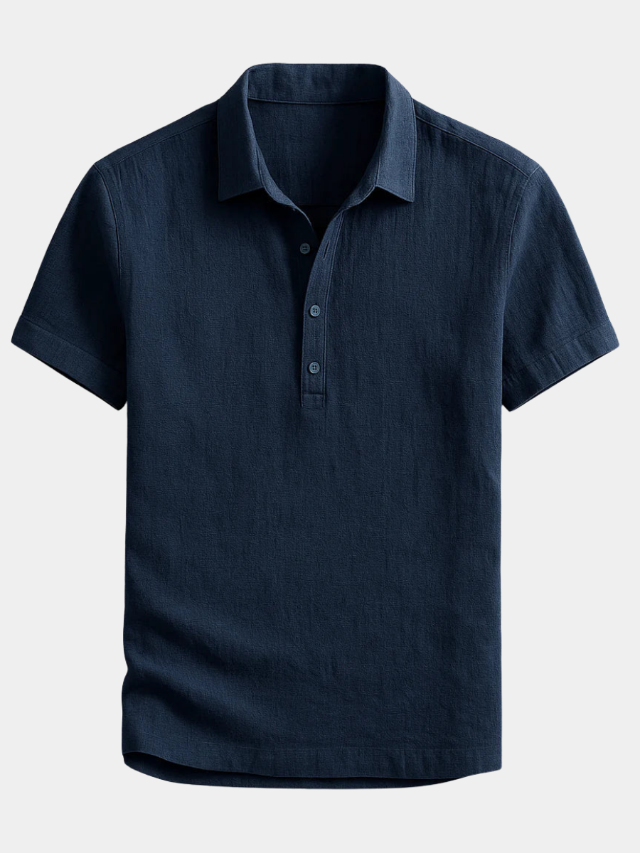 MONVIEL™ | Linen Short Sleeve Polo