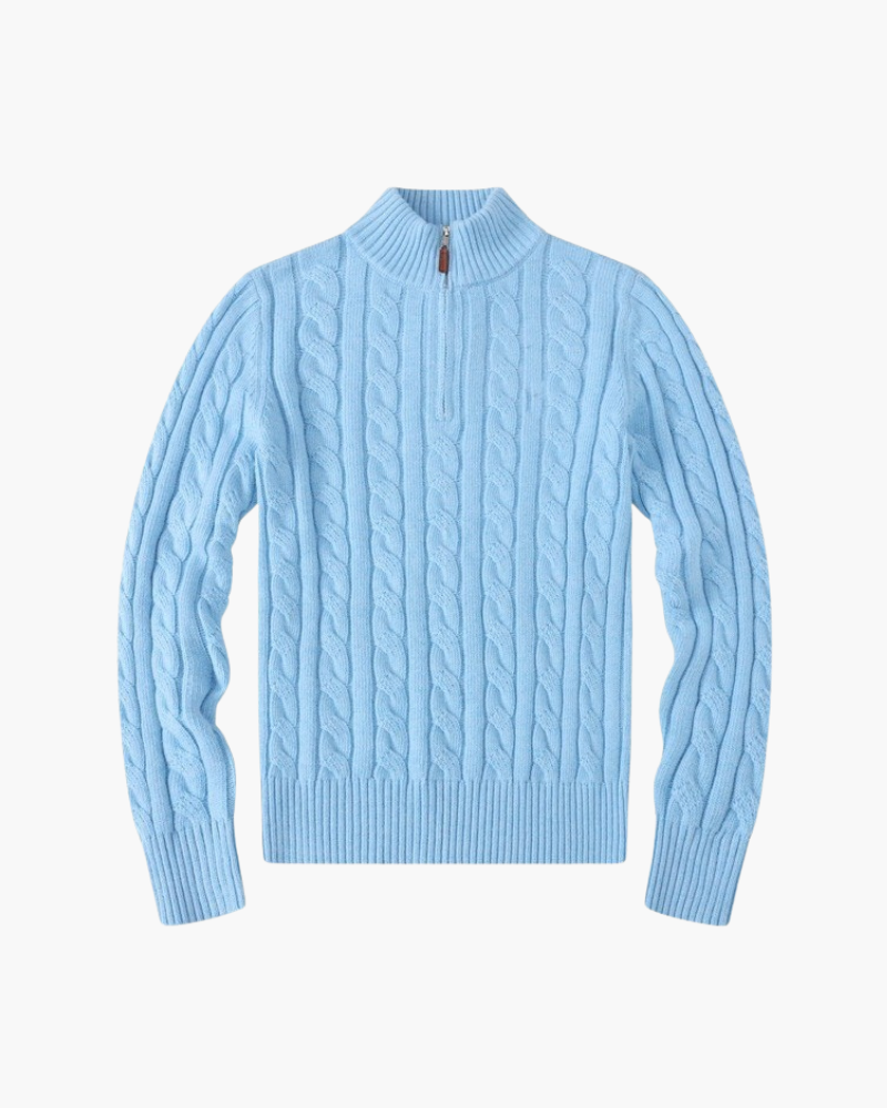 Élias™ | Pull femme demi-zip en coton