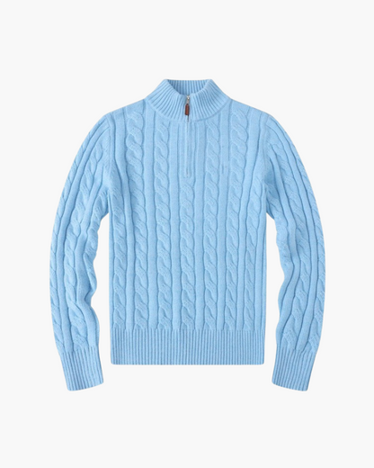Élias™ | Pull femme demi-zip en coton