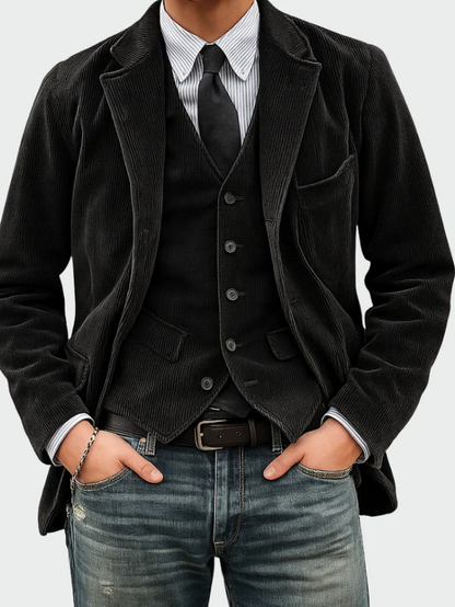 MANSSINO™ | Corduroy Blazer Vest Set