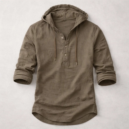 MONVIEL™ | Men's Cotton-Linen Hooded Shirt