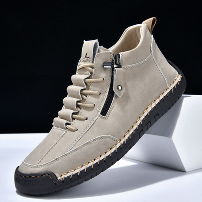 MONVIEL™ | Nubuck Side-Zip Ankle Boots