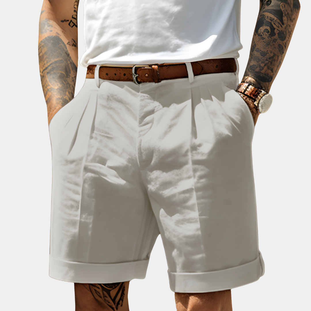LAURENT MONACO | BERMUDAS ÉLÉGANTS EN COTON RESPIRANT