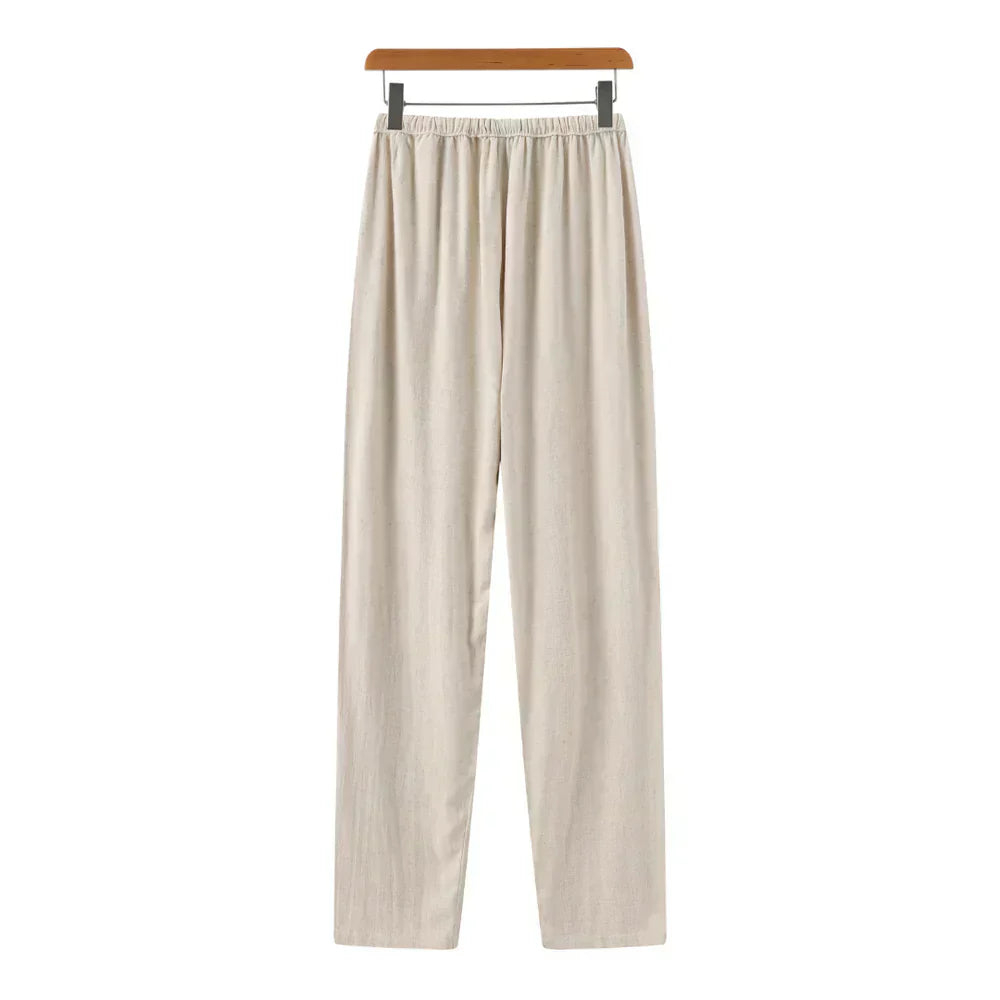 MONVIEL | Slim-fit linen trousers