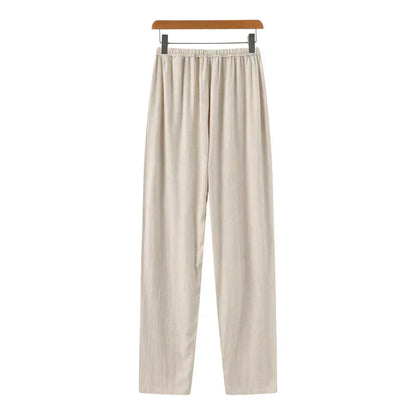 MONVIEL | Slim-fit linen trousers