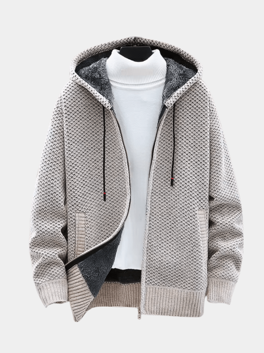 MONVIEL™ | Knit-Outer Fleece-Lined Zip Hoodie