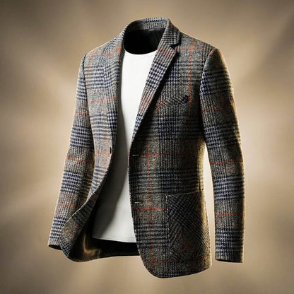 MANSSINO™ | Houndstooth Two-Button Blazer