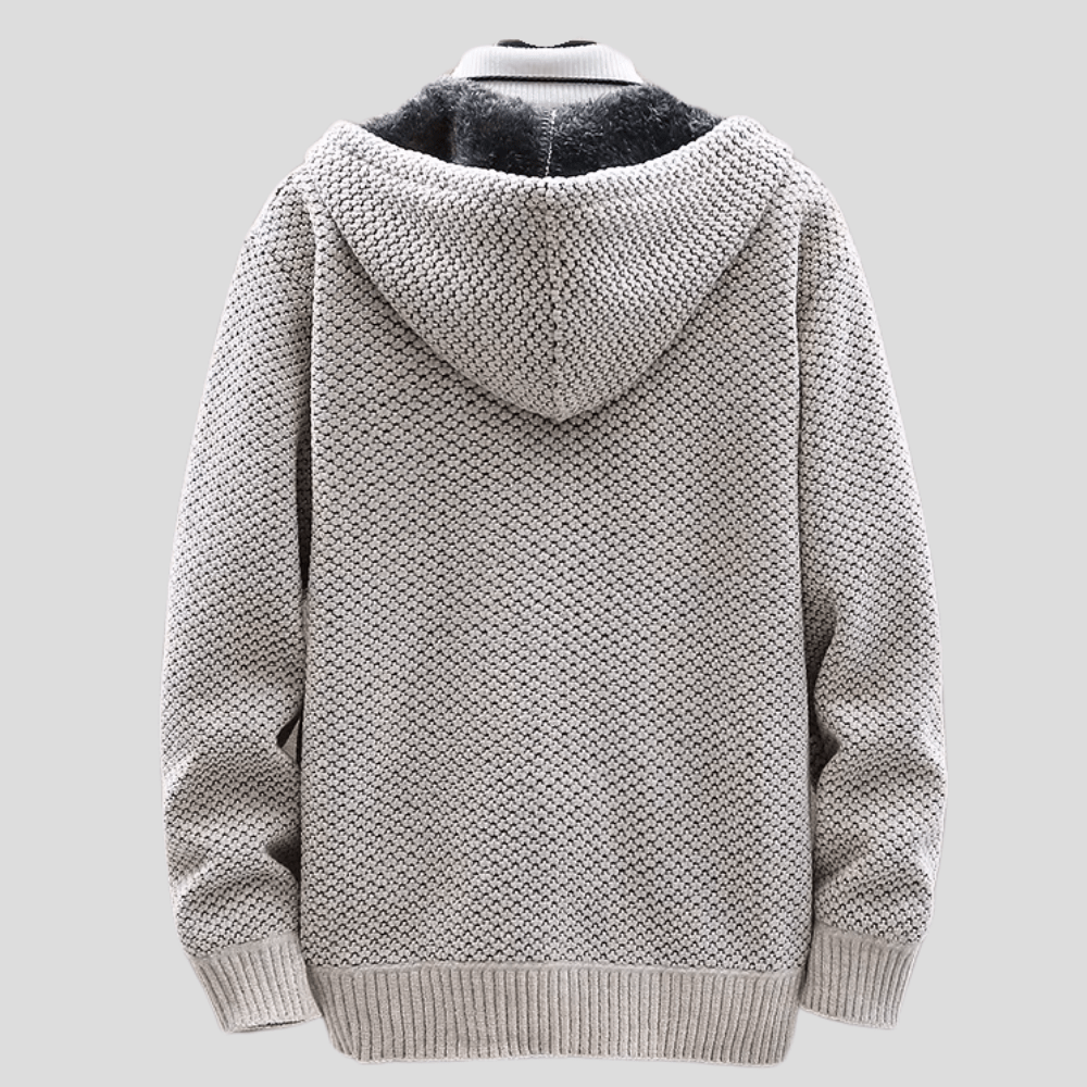 MONVIEL™ | Knit-Outer Fleece-Lined Zip Hoodie