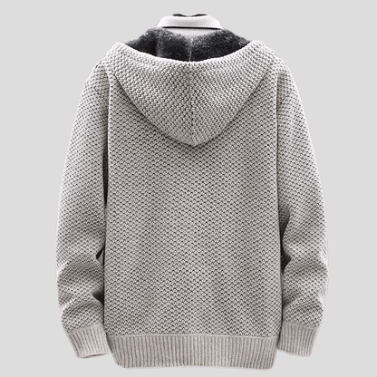 MONVIEL™ | Knit-Outer Fleece-Lined Zip Hoodie