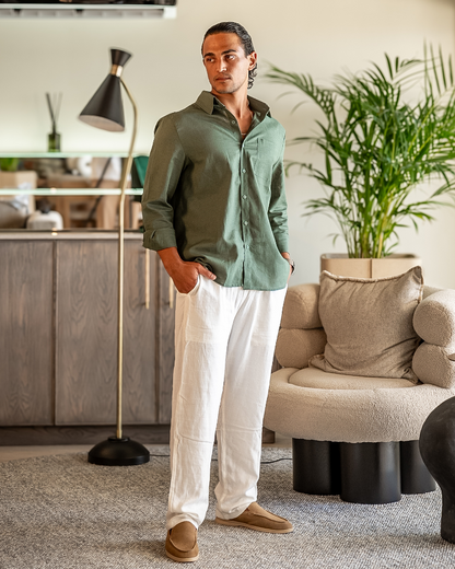 Aidan™ | Ensemble en lin manches longues