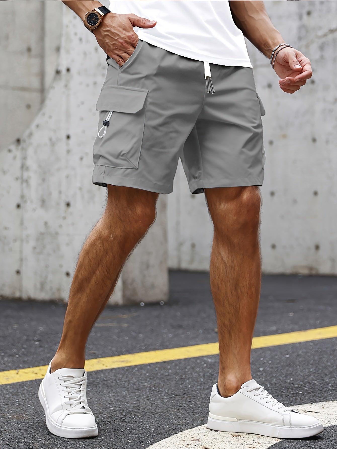 MANSSINO™ | Men's Relaxed Polyester Cargo Shorts