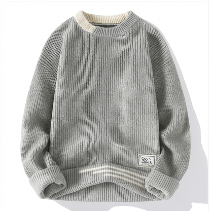 MANSSINO™ | Color-Block Crew Neck Pullover