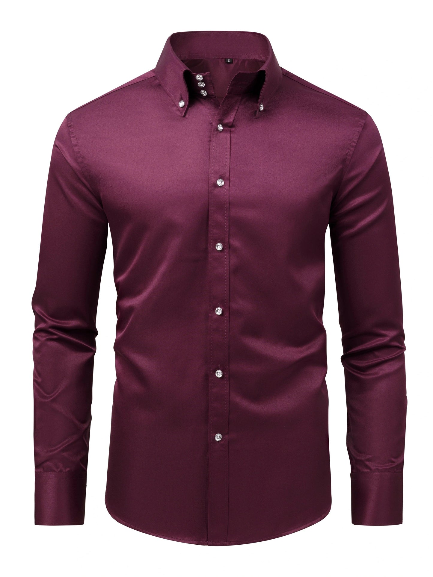 MONVIEL™ | Men's Satin-Finish Long-sleeve Shirt