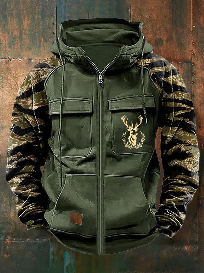 MANSSINO™ | Multi-Pocket Camo Sleeve Hoodie