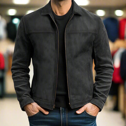 MANSSINO™ | Slim Zip Leather Jacket