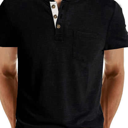 MONVIEL™ | Men's Cotton Henley T-Shirt