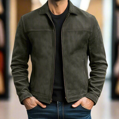 MANSSINO™ | Slim Zip Leather Jacket