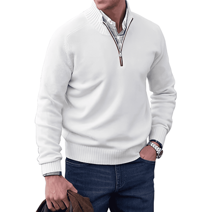 Fergal™ | Pull maille zippé col montant