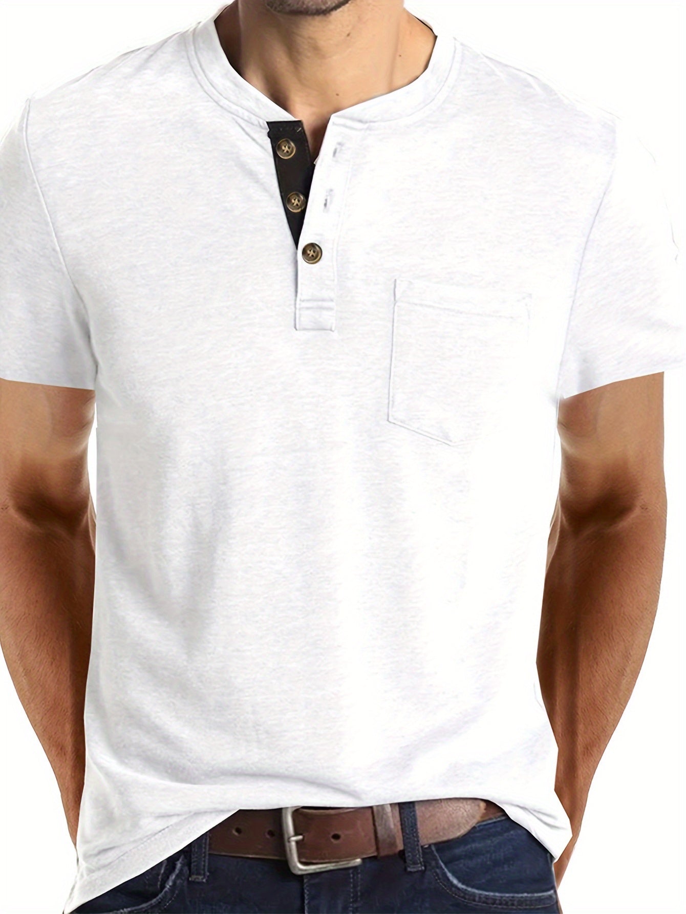 MONVIEL™ | Men's Cotton Henley T-Shirt