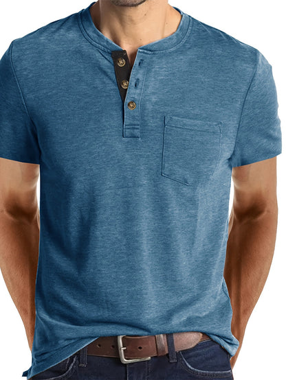 MONVIEL™ | Men's Cotton Henley T-Shirt