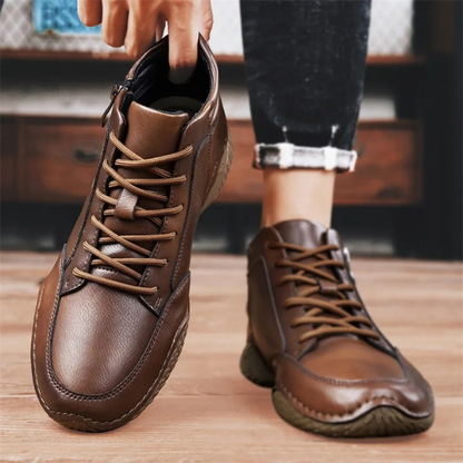 MANSSINO™ | Men's Full-Grain Leather Side-Zip Boot