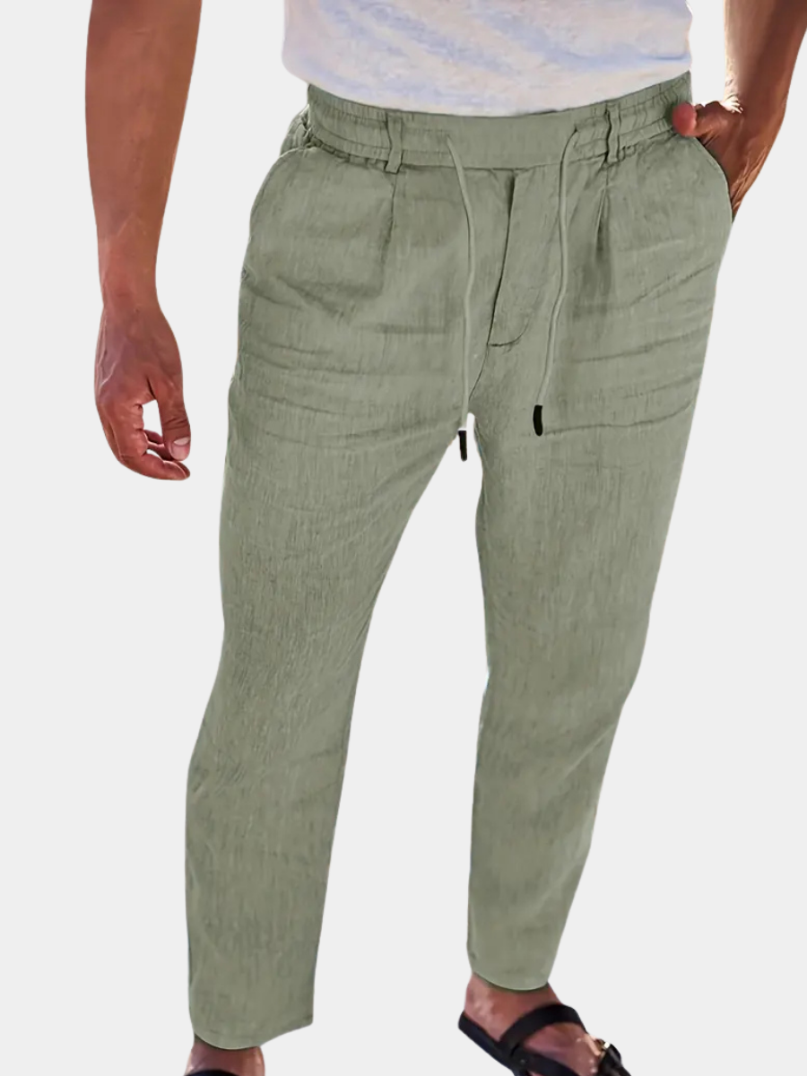 MANSSINO™ | Men's Wide-Leg Linen Drawstring Trousers