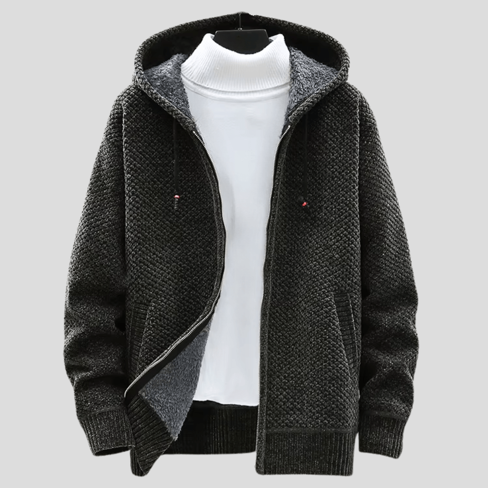 MONVIEL™ | Knit-Outer Fleece-Lined Zip Hoodie