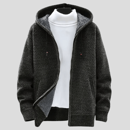 MONVIEL™ | Knit-Outer Fleece-Lined Zip Hoodie