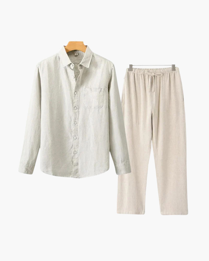 Aidan™ | Ensemble en lin manches longues