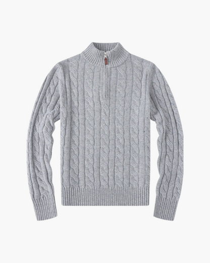 Élias™ | Pull femme demi-zip en coton