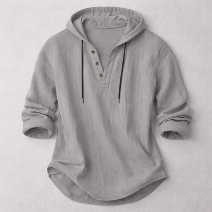 MONVIEL | Linen Hooded Shirt
