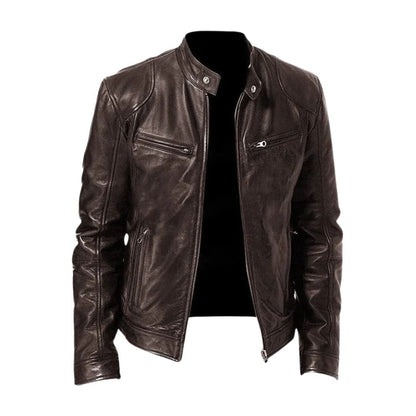 MANSSINO™ | Slim Fit Leather Jacket
