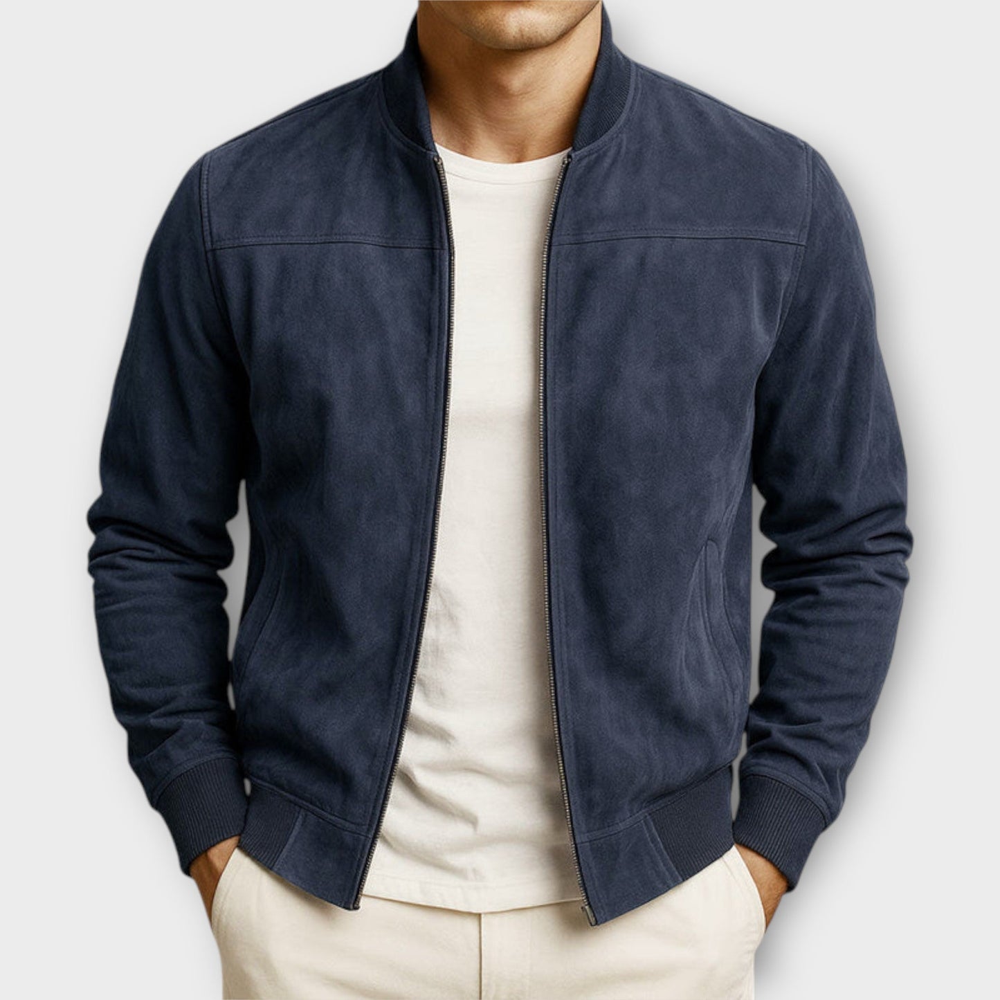 MONVIEL | Suede Bomber Jacket