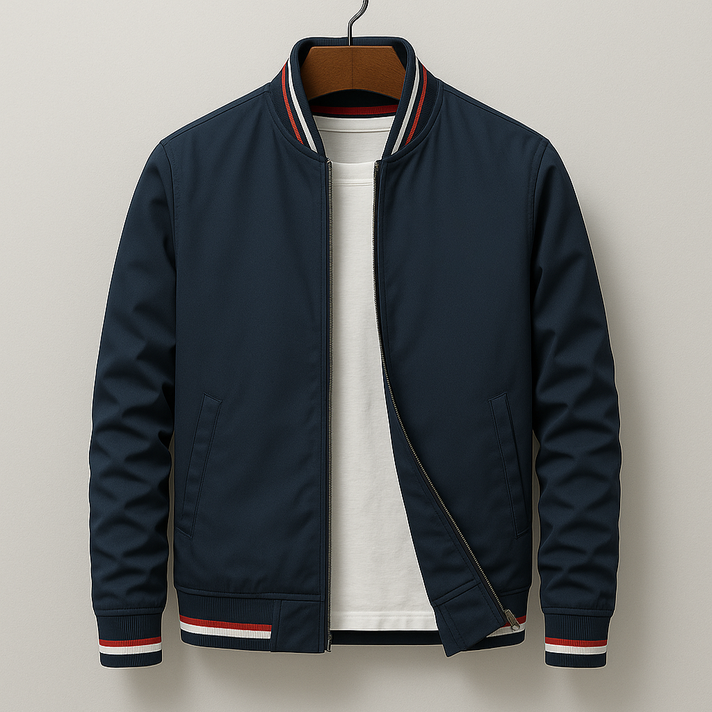 LAURENT MONACO | VESTE BOMBER D'ÉTÉ AVEC RAYURES