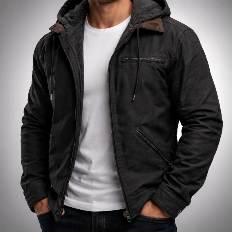 MANSSINO™ | Canvas Hooded Jacket