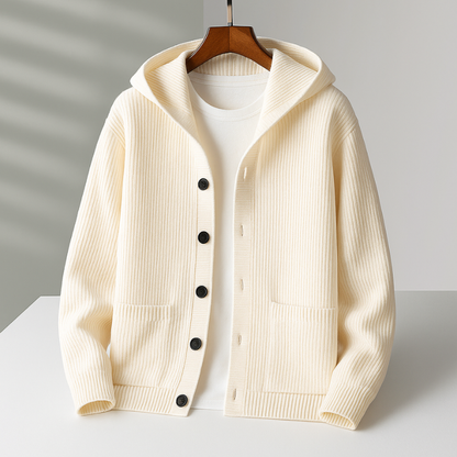 MONVIEL | Hooded Wool-Blend Cardigan