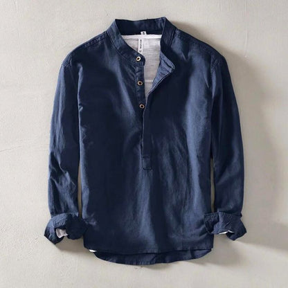 Arnaud™ | Chemise en lin col tunisien