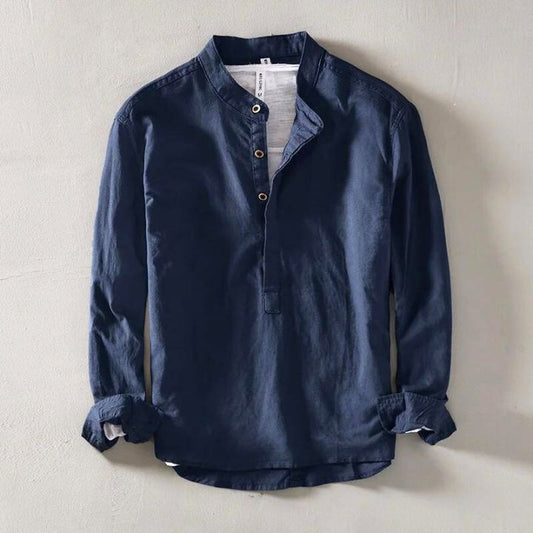 Arnaud™ | Chemise en lin col tunisien