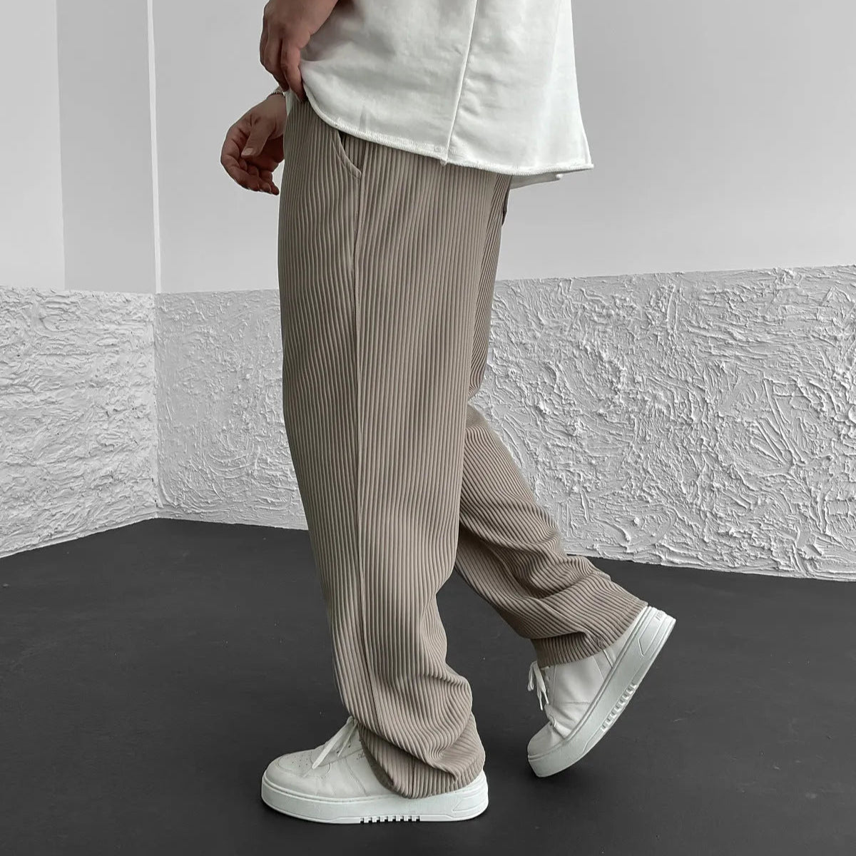LAURENT MONACO | PANTALON EN MAILLE CÔTELÉE